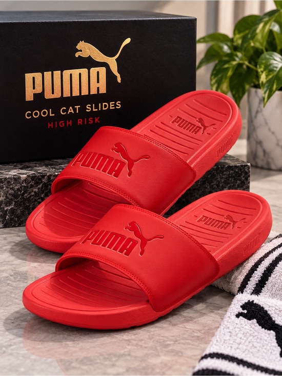 Puma Other - PUMA Cool Cat High Risk Red Slide Sandals Size 8.NWT